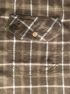 Cotton/Linen Short Sleeve Shirt - Shale