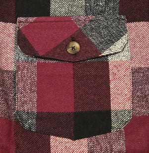 Dylan Flyshacket Quilted Shirt Jak - Red Ecru/Black