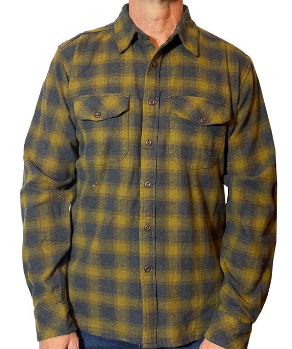 Granby Flannel Shirt - Olive/Black Preorder for 9/28 Shipping