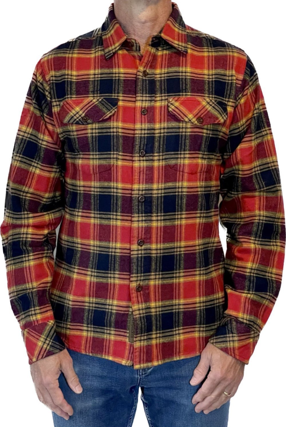 Granby Flannel Shirt - Adobe/Black New Arrival!