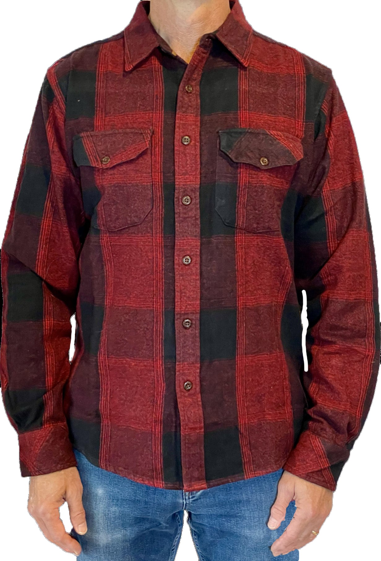 Granby Flannel Shirt - Red/Black New Arrival!