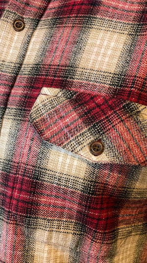 Granby Flannel Shirt - Red/Ecru - Beefy weight New Arrival!