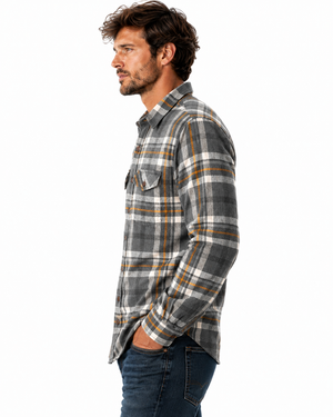 Granby Flannel Shirt - Heather Grey Just Arrived!