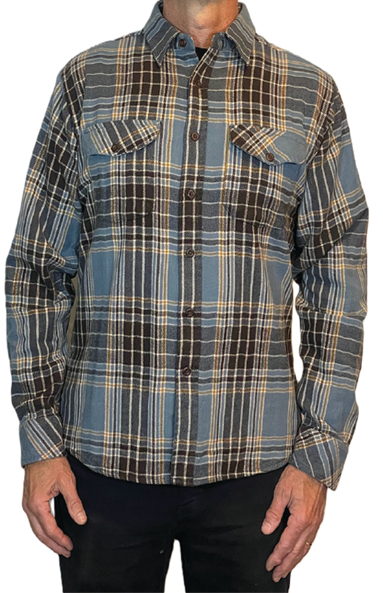 South Fork Shirt - Shale Blue - Beefy 8 oz. Flannel - New Arrival!