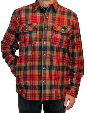 Camp Trail Sherpa Shirt Jak - Red/Taupe - New Arrival!