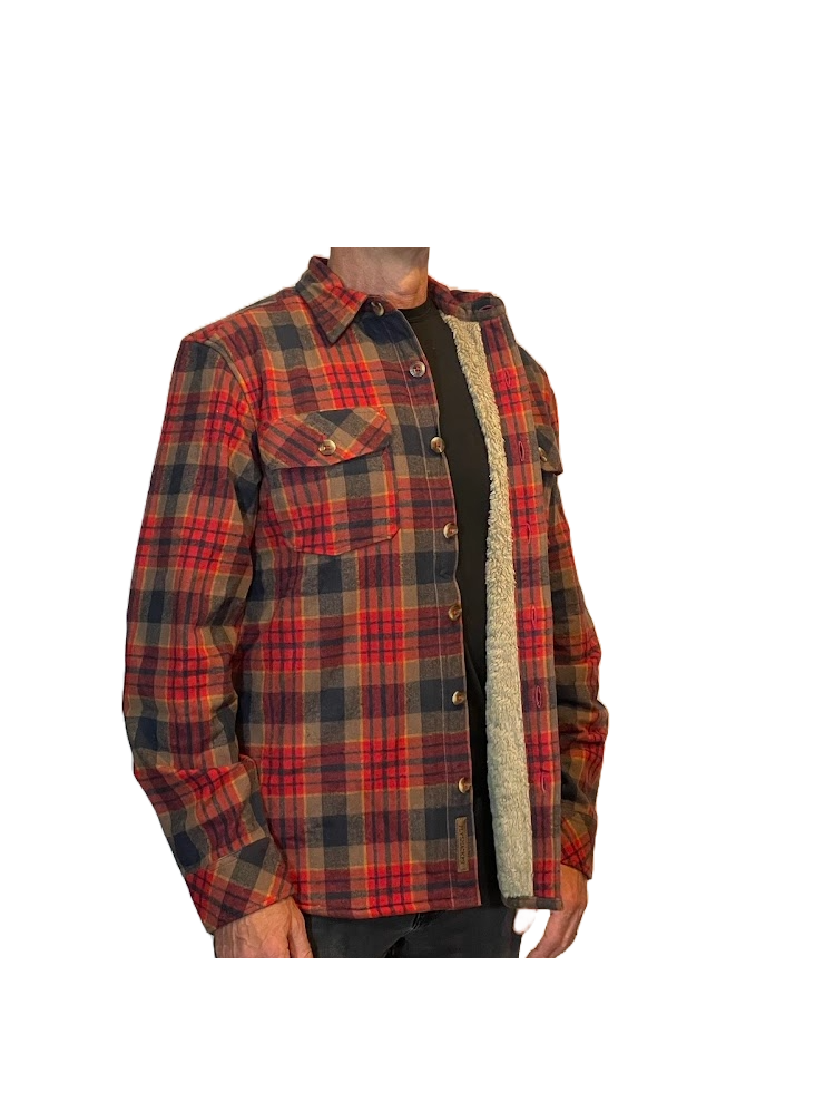 Camp Trail Sherpa Shirt Jak - Red/Taupe - New Arrival!