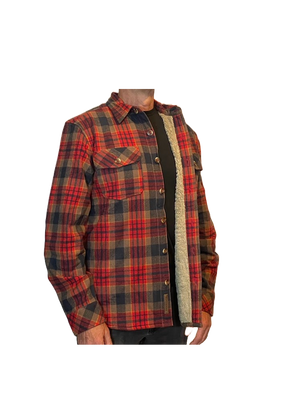 Camp Trail Sherpa Shirt Jak - Red/Taupe - New Arrival!