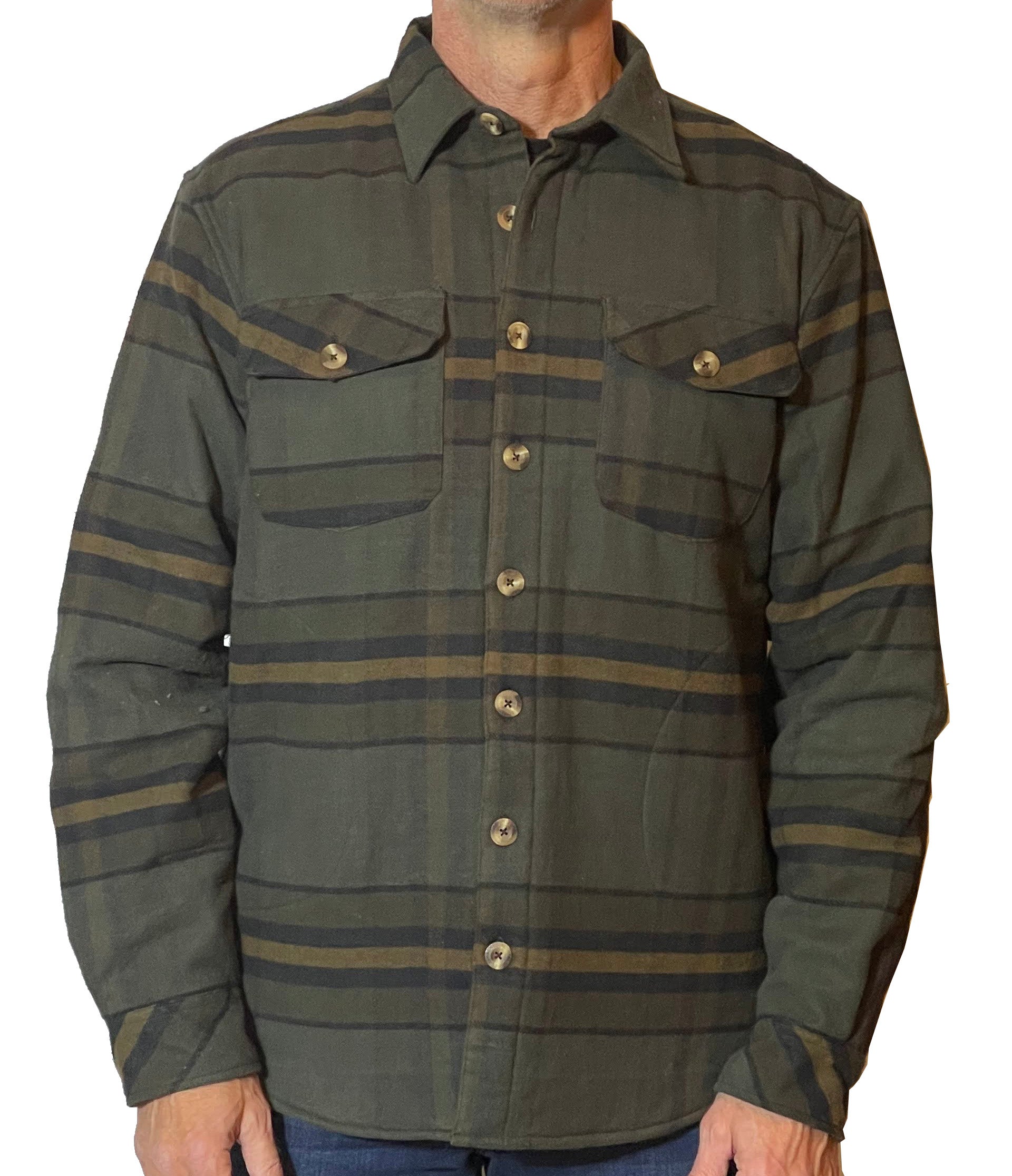 Flyshacket Quilted Shirt Jak - Olive/Black