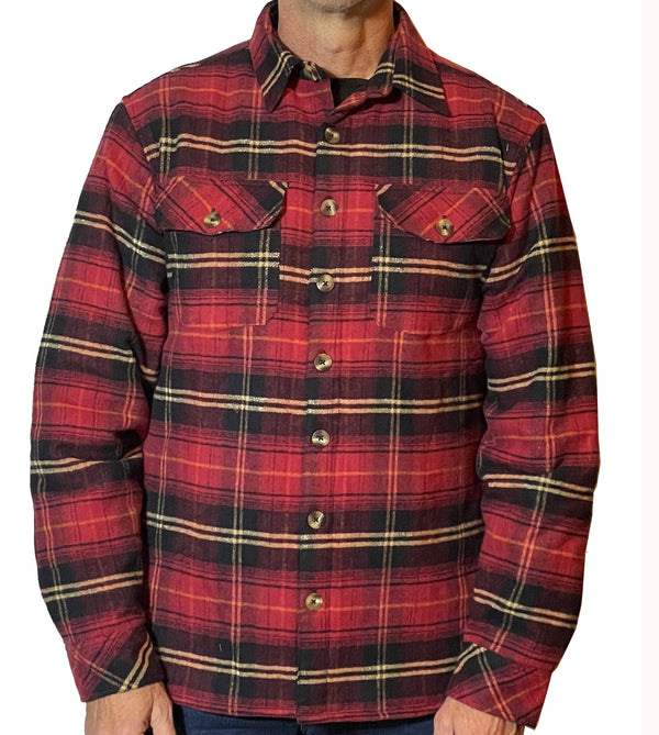 Flyshacket Quilted Shirt Jak - Red/Camel NEW Arrival!