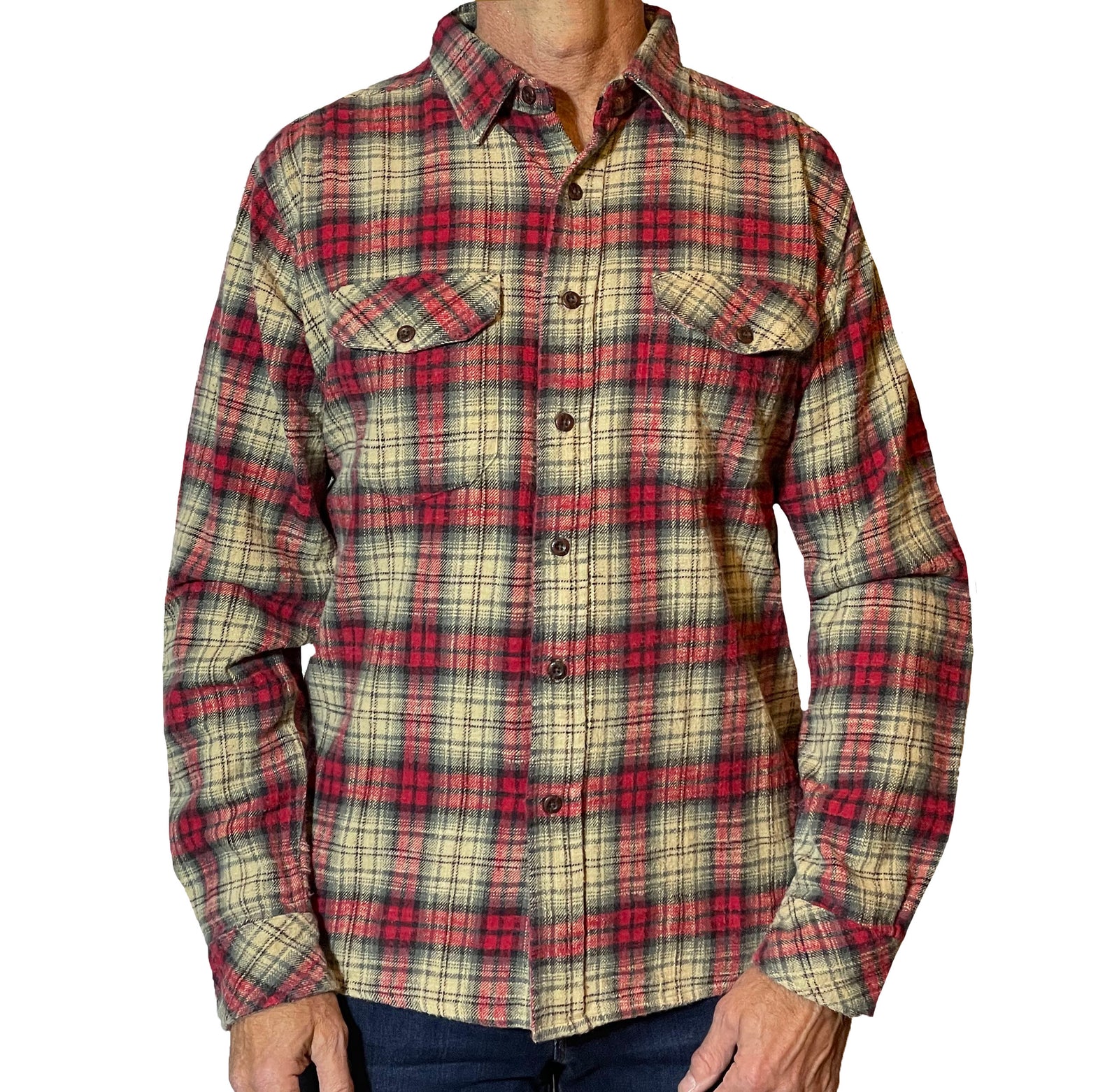 Jackson Flannel Shirt – Red/Ecru - 40% Off!