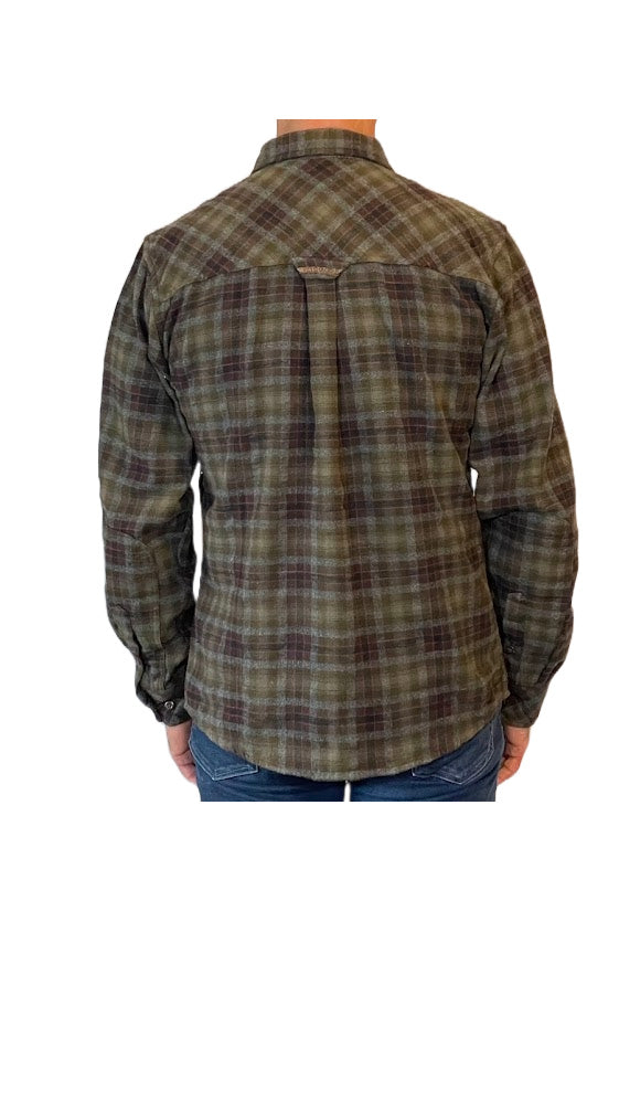 Jackson Flannel Shirt – Olive Heather
