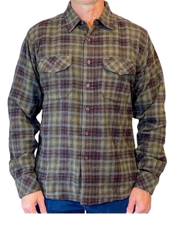 Jackson Flannel Shirt – Olive Heather