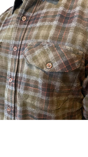 Jackson Flannel Shirt – Olive Heather