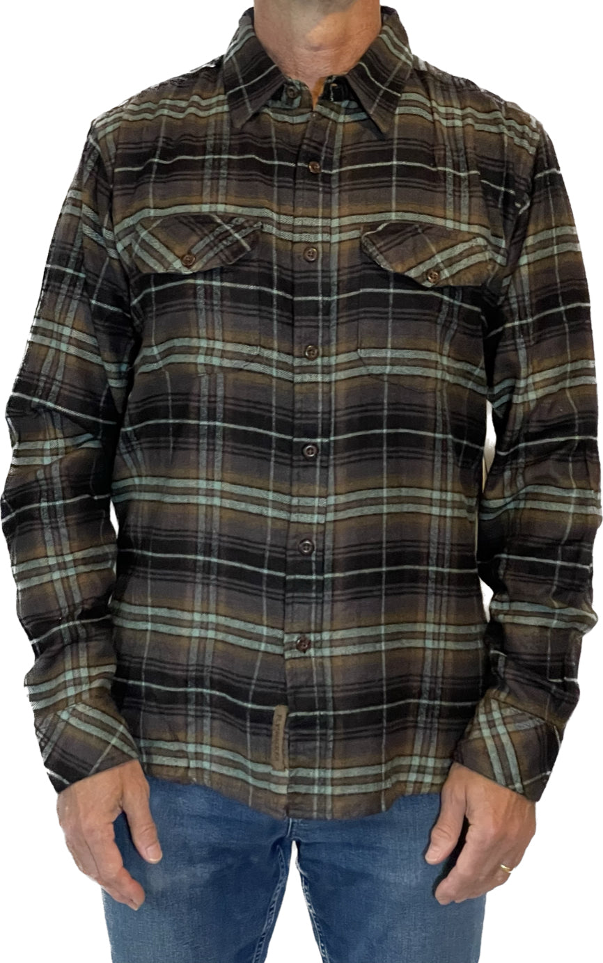 Wyatt Flannel Shirt – Espresso