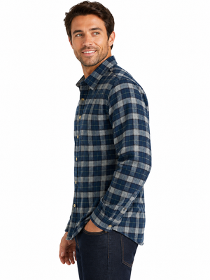 The Hudson Flannel Men's Shirt Navy/Grey - Just arrived!