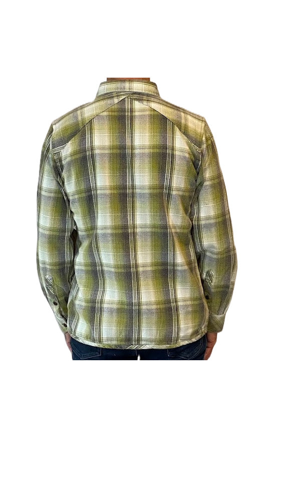 トップス echeveria Back Gather Check Shirt OVY Wolf Creek Shirt - Moss 10 oz Super heavyweight Shirt-Jac Now 40