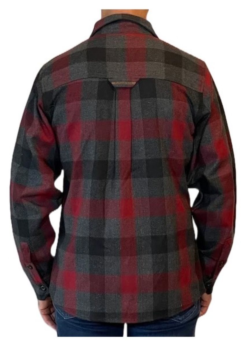 Highland Wool Shirt - Heather Red Tri-Check