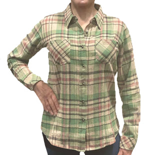 Women's Libby Flannel Shirt - Rose/Sea Glass - New Arrival!