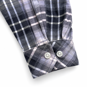 Libby Flannel Plaid-Lilac-Navy-100% Cotton Prewashed New arrival!