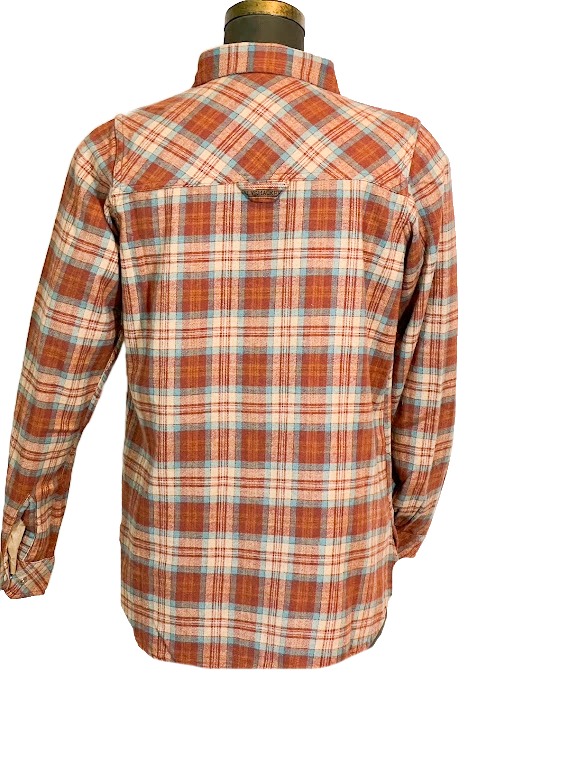 Women's Passion pearl Snap Flannel Shirt - Clay New Arrival!