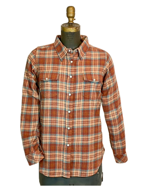 Women's Passion pearl Snap Flannel Shirt - Clay New Arrival!