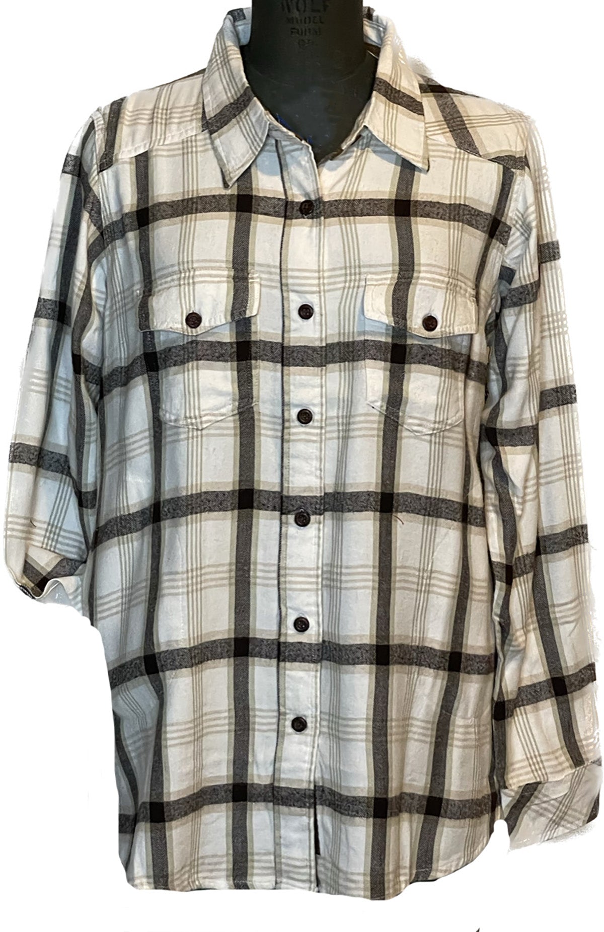 Women's Huggable Flannel - Ecru/Black - 40% Off!