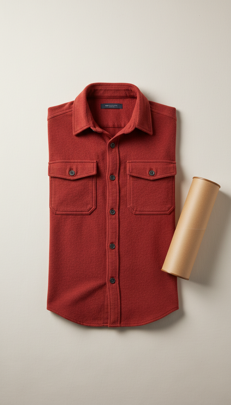Campfire Red Technical Flannel Shirt