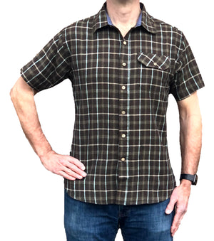 Cotton/Linen Short Sleeve Shirt - Shale