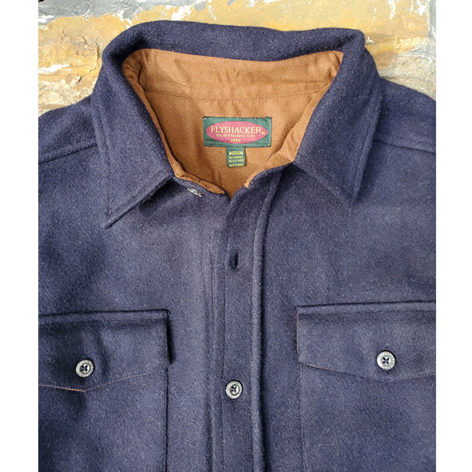 Wallace Wool Shirt - Heavyweight - Navy