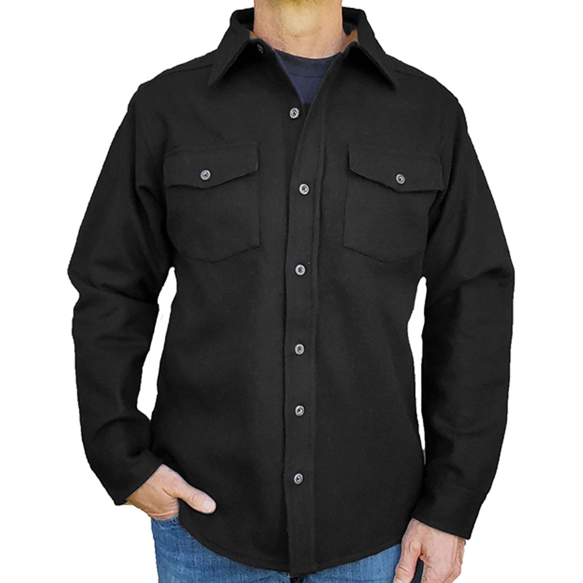 Wool Shirt - Black