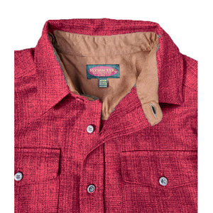 Highland Wool Shirt - Red/Charcoal Ombre